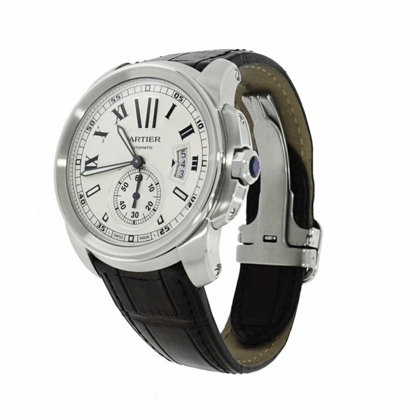 Pre-owned Cartier Calibre De Cartier In Stainless Steel - Pre-owned ...