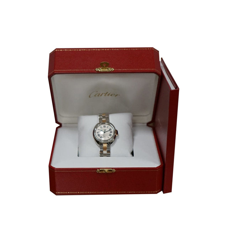 Pre owned Cartier Cle De Cartier 31mm Rose Gold And Stainless Steel W2cl0004 Pre owned