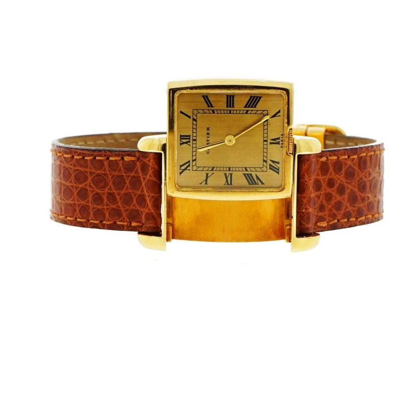 Pre - Owned Cartier Watches - Reverso Dual Time Zone in 18 karat Yellow gold | Manfredi Jewels