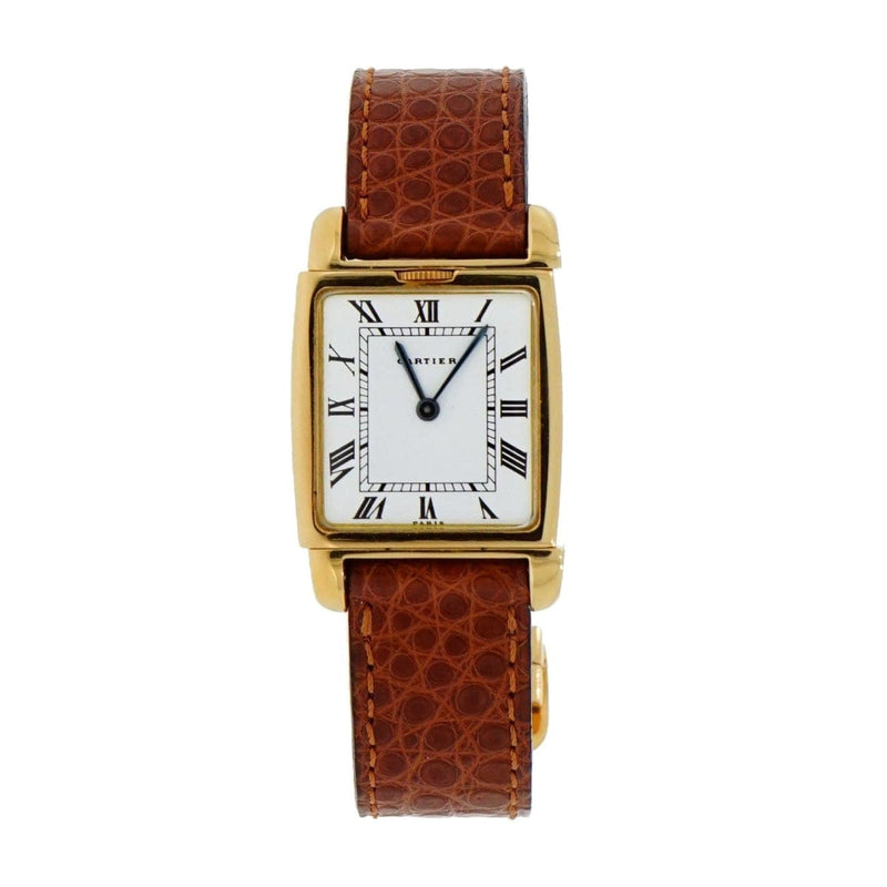 Pre - Owned Cartier Watches - Reverso Dual Time Zone in 18 karat Yellow gold | Manfredi Jewels