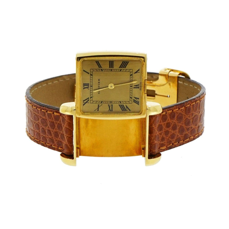 Pre - Owned Cartier Watches - Reverso Dual Time Zone in 18 karat Yellow gold | Manfredi Jewels
