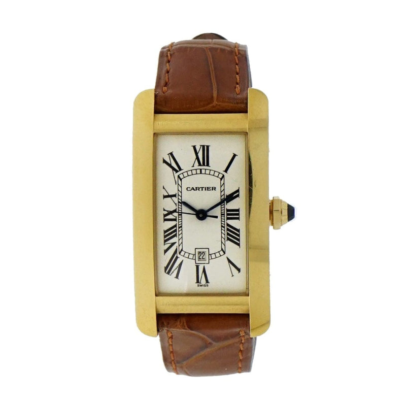 Pre - Owned Cartier Watches - Tank Americaine 1725 in 18 Karat Yellow Gold | Manfredi Jewels