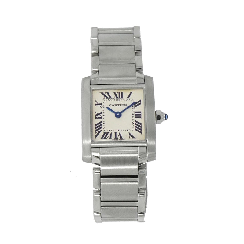 Buy Watch Cartier Tank Francaise ref 2384 White Roman Dial for
