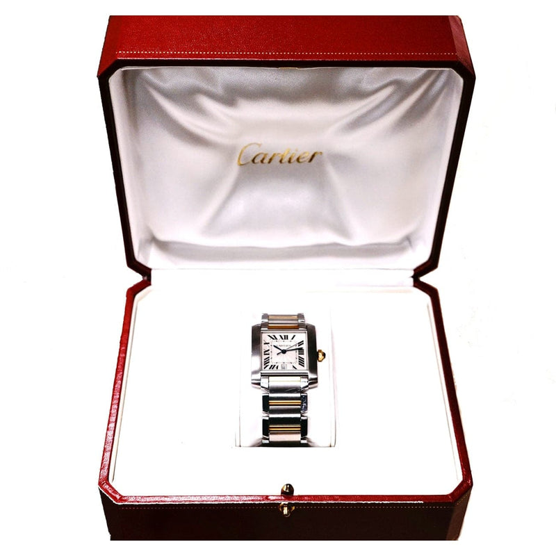 Pre - Owned Cartier Watches - Tank Francaise Stainless steel and Yellow Gold | Manfredi Jewels