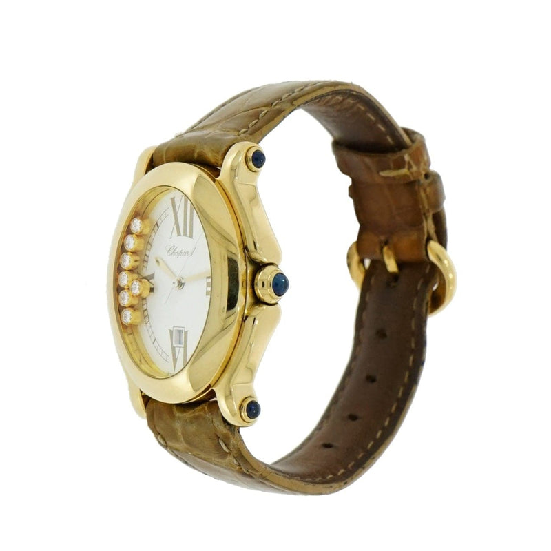 Pre - Owned Chopard Watches - Happy Sport Oval in 18 Karat Yellow Gold | Manfredi Jewels