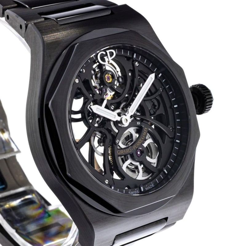 Pre - Owned Girard - Perregaux Watches - Laureato Skeleton Black Ceramic | Manfredi Jewels