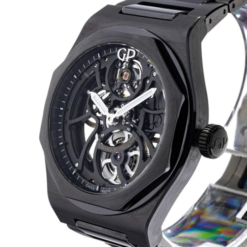 Pre-Owned Girard-Perregaux Pre-Owned Watches - Laureato Skeleton Black Ceramic | Manfredi Jewels
