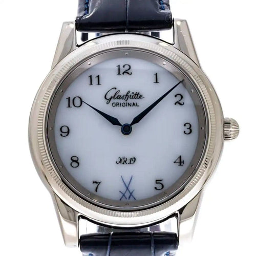Pre-Owned Glashütte Original Pre-Owned Watches - Senator Meissen Manfredi - Limited Edition of 20pcs White Gold on Strap | Manfredi Jewels