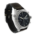 Pre-Owned IWC Pre-Owned Watches - Pilot Doppel Chronograph IW3713 in stainless steel | Manfredi Jewels