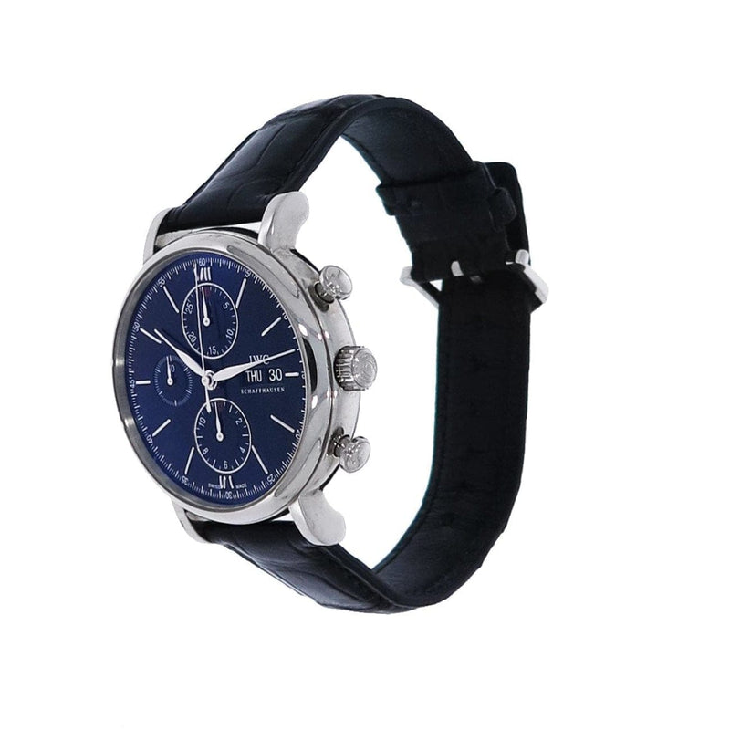 Pre-Owned IWC Pre-Owned Watches - Portofino Chronograph Stainless Steel on a strap | Manfredi Jewels