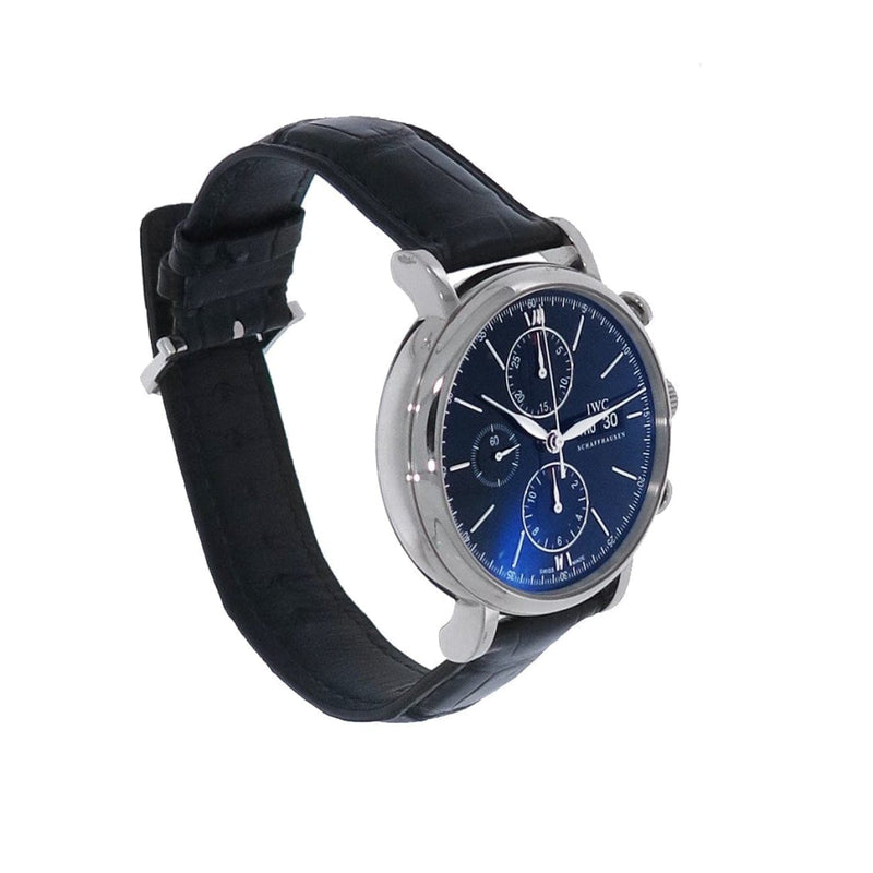 Pre-Owned IWC Pre-Owned Watches - Portofino Chronograph Stainless Steel on a strap | Manfredi Jewels