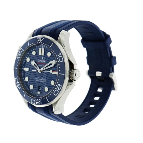 Pre - Owned Omega Watches - Seamaster 300M Blue dial on rubber strap | Manfredi Jewels