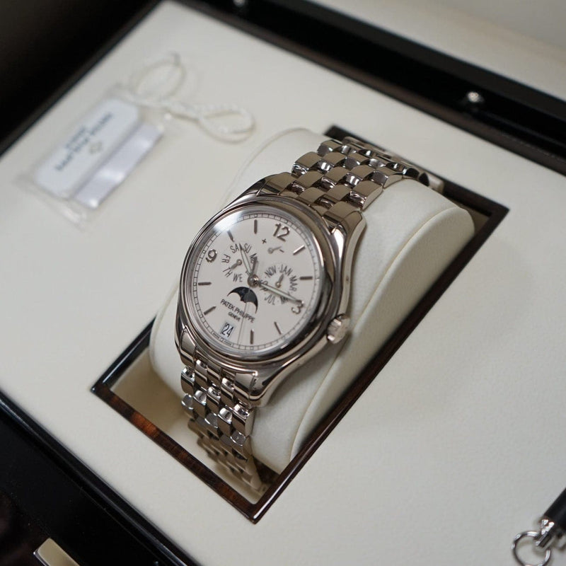 Pre - Owned Patek Philippe Watches - Annual Calendar Moonphase in White Gold | Manfredi Jewels