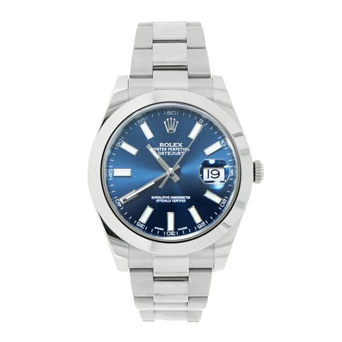 Datejust II Blue dial in Stainless Steel