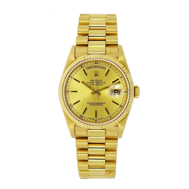 Pre - Owned Rolex Watches - Excellent Vintage Day - Date 36 mm in 18 karat yellow gold | Manfredi Jewels