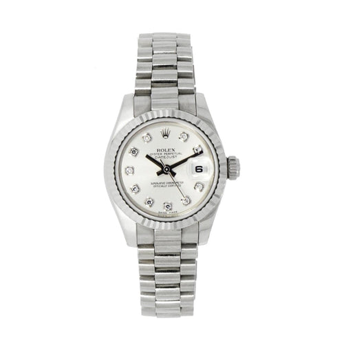 Pre - Owned Rolex Watches - Oyster Perpetual Datejust in 18 karat White Gold | Manfredi Jewels