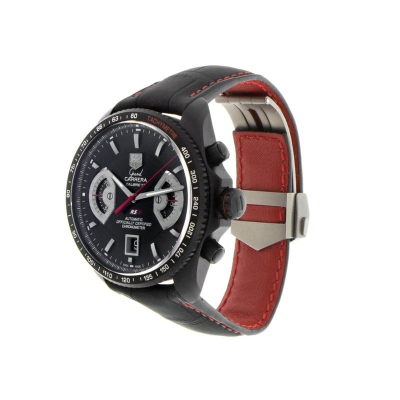 Pre - Owned Tag Heuer Watches - Unworn Grand Carrera Chronograph in Titanium CAV.518B.FC6237 | Manfredi Jewels