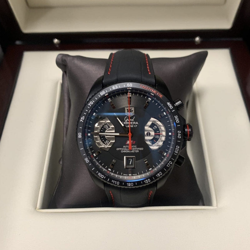 Pre owned Tag Heuer Unworn Grand Carrera Chronograph In Titanium