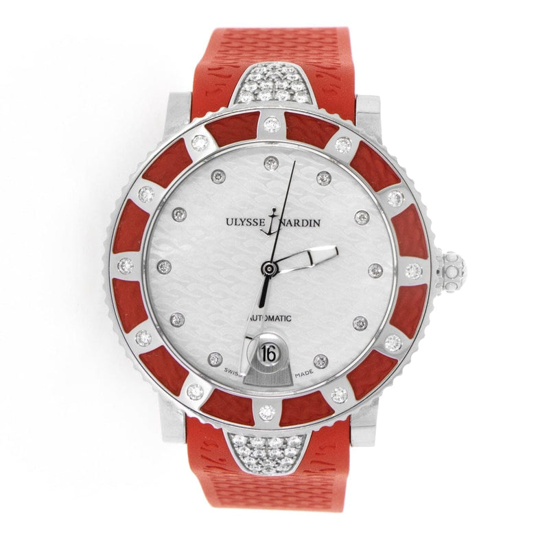 Pre - Owned Ulysse Nardin Watches - Red Marine Diver in Stainless Steel | Manfredi Jewels