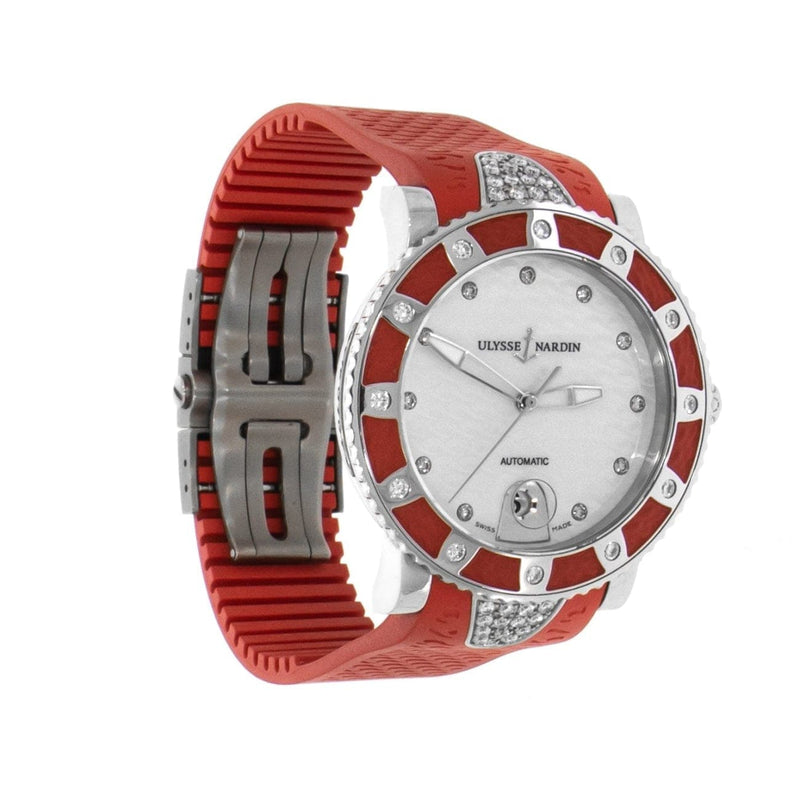 Pre - Owned Ulysse Nardin Watches - Red Marine Diver in Stainless Steel | Manfredi Jewels