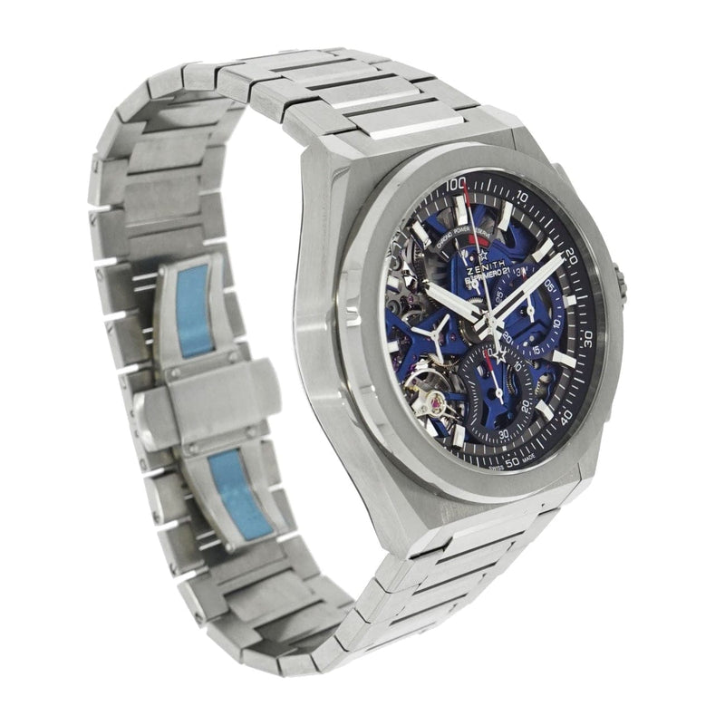 Pre-owned Zenith Defy El Primero 21 Skeleton Chronograph In Titanium -  Pre-owned Watches