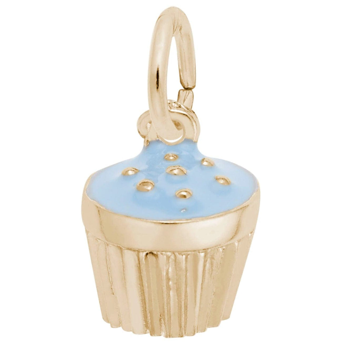Rembrandt Jewelry - Rembrandt Cupcake Charm 14K Yellow Gold | Manfredi Jewels
