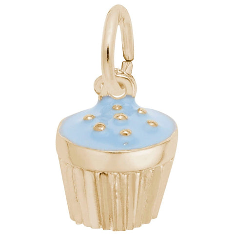 Rembrandt Cupcake Charm 14K Yellow Gold