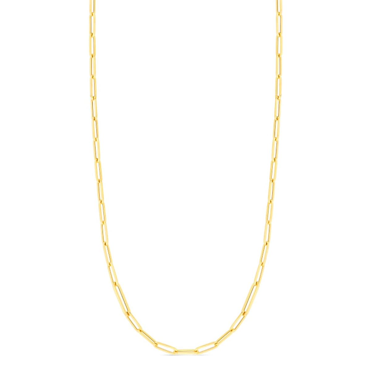 Roberto Coin Jewelry - 18K ALTERNATING SIZE PAPERCLIP LINK NECKLACE 22’’ | Manfredi Jewels