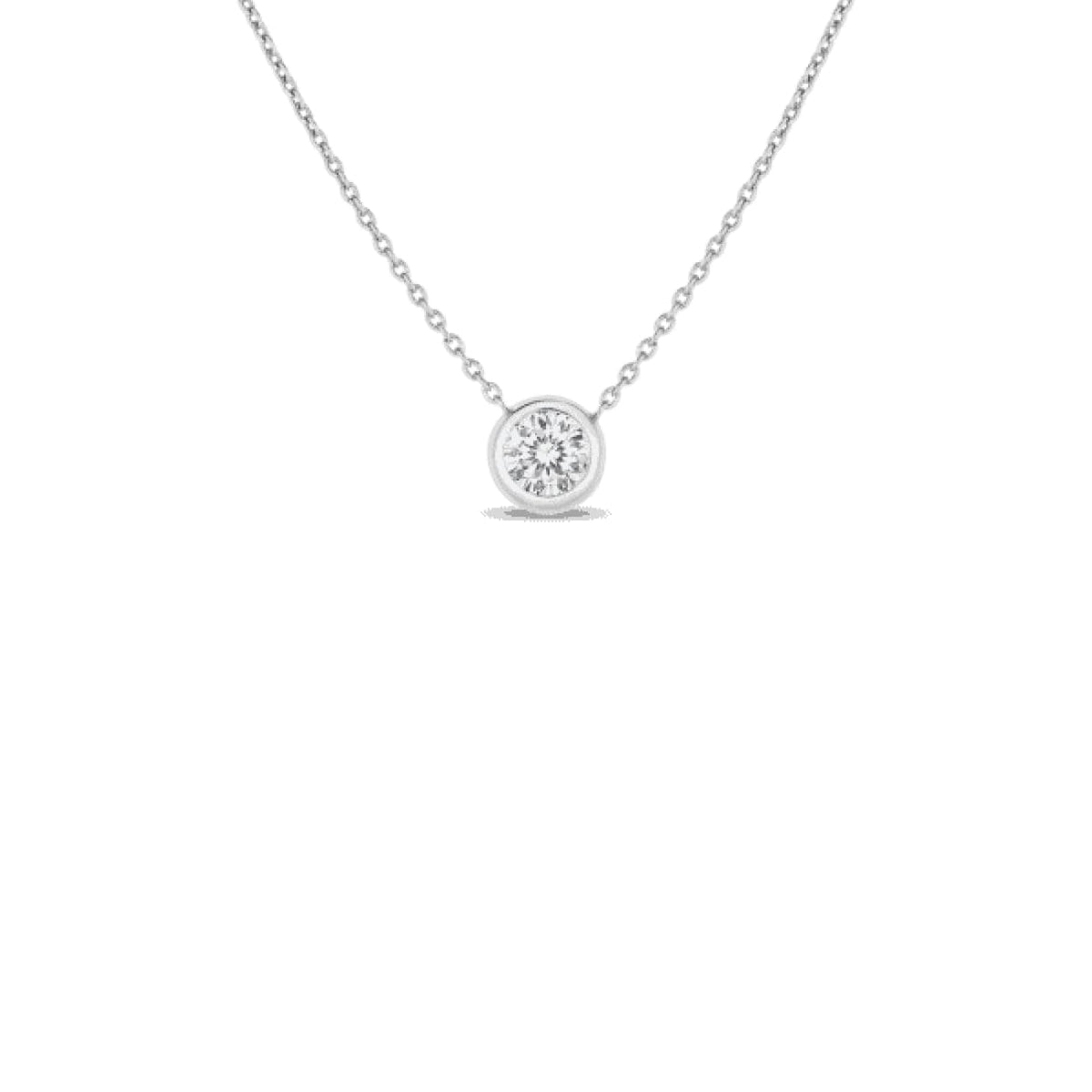 Roberto Coin Jewelry - 18K BEZEL SET DIAMOND SOLITAIRE NECKLACE | Manfredi Jewels