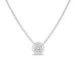 Roberto Coin Jewelry - 18K BEZEL SET DIAMOND SOLITAIRE NECKLACE | Manfredi Jewels