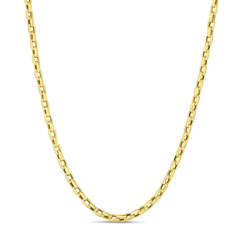 Roberto Coin Jewelry - 18K FINE GAUGE SQUARE LINK CHAIN NECKLACE | Manfredi Jewels