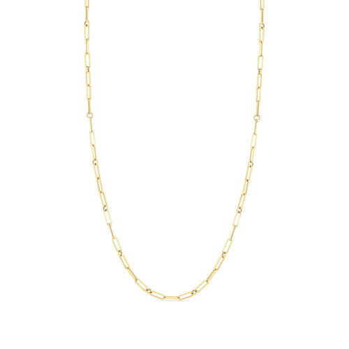 Roberto Coin Jewelry - 18K FINE PAPERCLIP LINK CHAIN 22″ | Manfredi Jewels