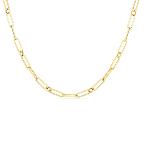 Roberto Coin Jewelry - 18K FINE PAPERCLIP LINK CHAIN 22″ | Manfredi Jewels