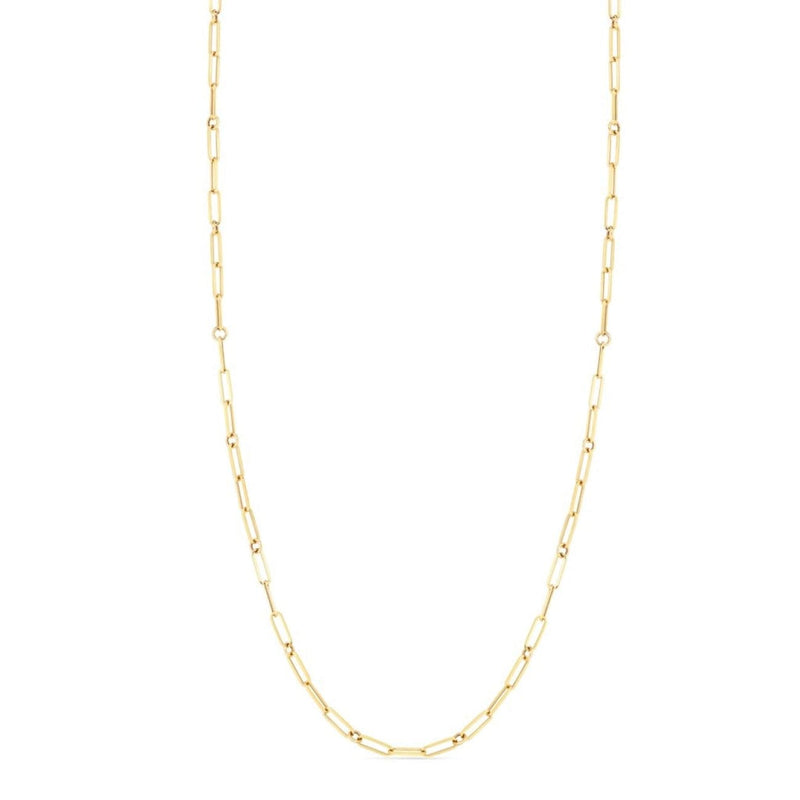 Roberto Coin Jewelry - 18K FINE PAPERCLIP LINK CHAIN 34’ | Manfredi Jewels