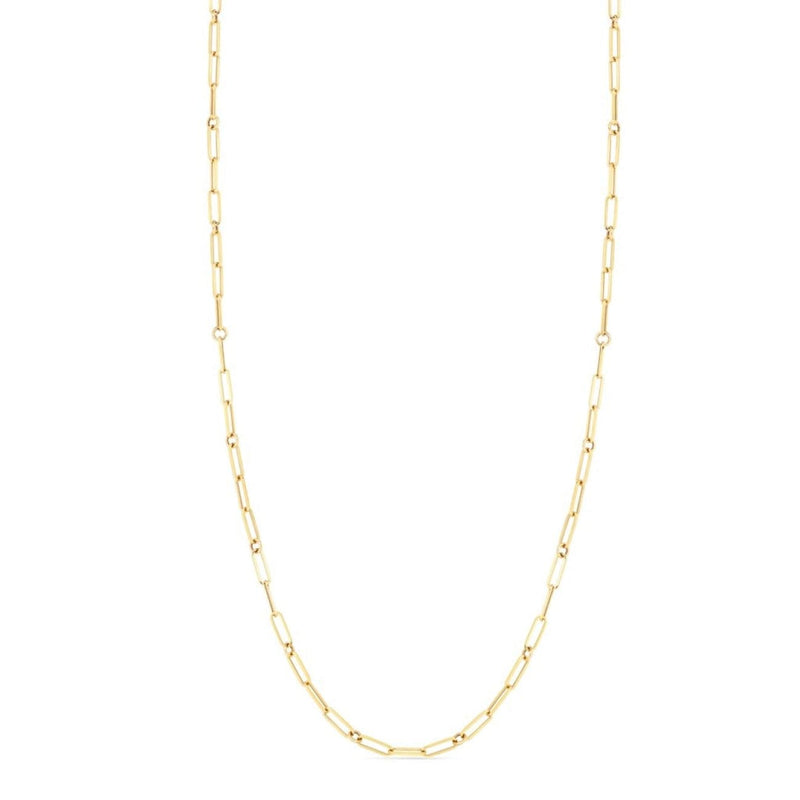 Roberto Coin Jewelry - 18K FINE PAPERCLIP LINK CHAIN 34 | Manfredi Jewels