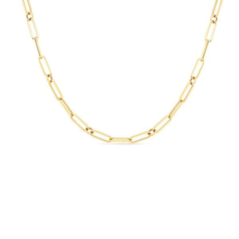 Roberto Coin Jewelry - 18K FINE PAPERCLIP LINK CHAIN 34 | Manfredi Jewels