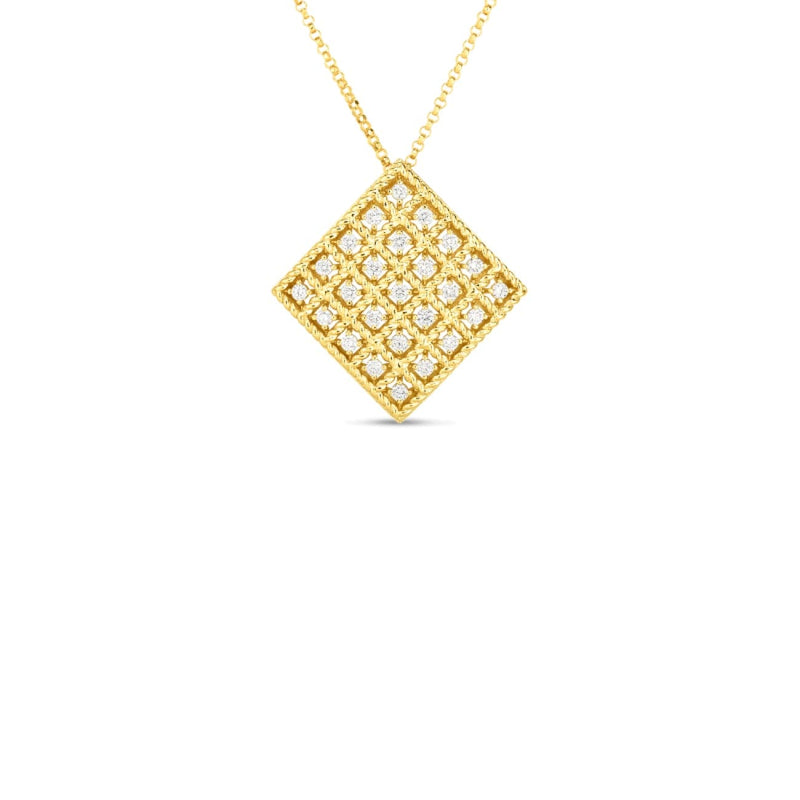 Roberto Coin Jewelry - 18K Gold & Diamond Byzantine Barocco Medium Pendant 7772026Aychx | Manfredi Jewels