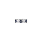 Roberto Coin Jewelry - 18K LOVE IN VERONA PAVE DIAMOND & BLUE SAPPHIRE RING BAND | Manfredi Jewels