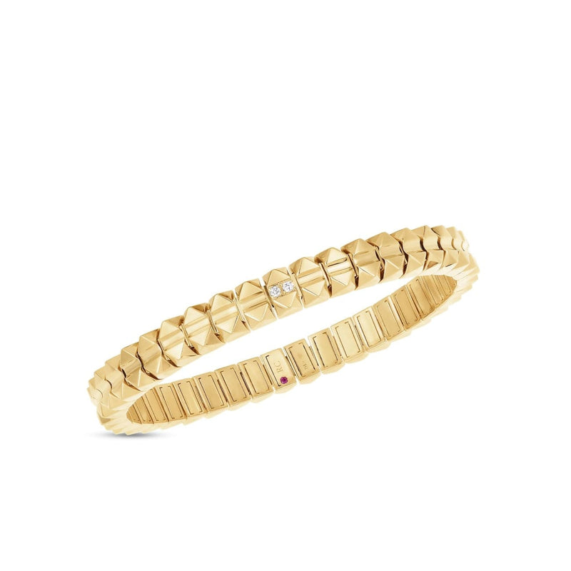 Roberto Coin Jewelry - 18K OBELISCO FLEXIBLE BANGLE | Manfredi Jewels