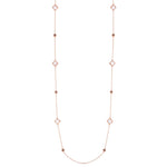 Roberto Coin Jewelry - 18K PALAZZO DUCALE 35’ LONG STATION CHAIN FEATURING MOTHER - OF - PEARL & DIAMOND | Manfredi Jewels