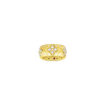 Roberto Coin Jewelry - 18K ROYAL PRINCESS FLOWER SATIN RING W. DIAMOND ACCENT | Manfredi Jewels