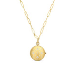 Roberto Coin Jewelry - 18K VENETIAN PRINCESS SATIN FINISH DIAMOND ACCENT LOCKET ON CHAIN | Manfredi Jewels