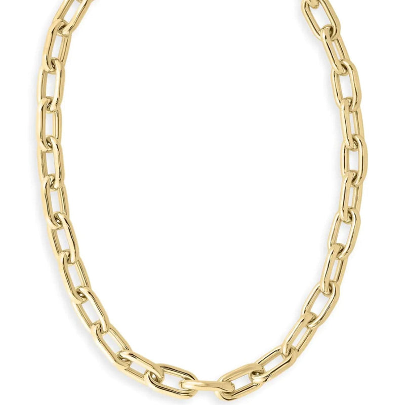 Roberto Coin Jewelry - 18K YELLOW GOLD CHUNKY PAPERCLIP 18’’ NECKLACE. | Manfredi Jewels