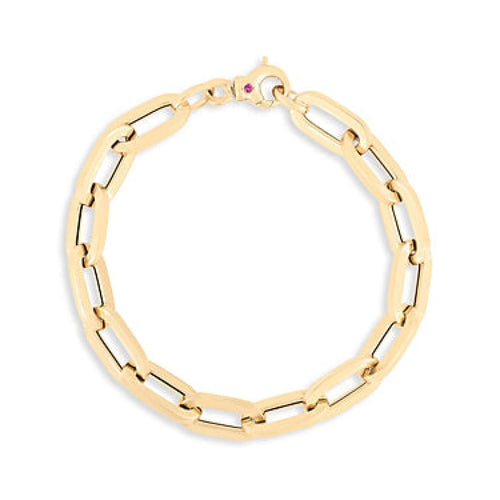 Roberto Coin Jewelry - 18k Yellow Gold Classic Oro Paperclip Link Bracelet | Manfredi Jewels