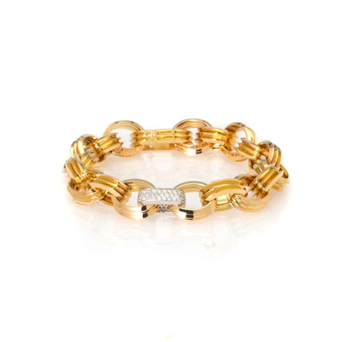 Roberto Coin Jewelry - 18k Yellow Gold Diamond 0.65ct Bracelet | Manfredi Jewels