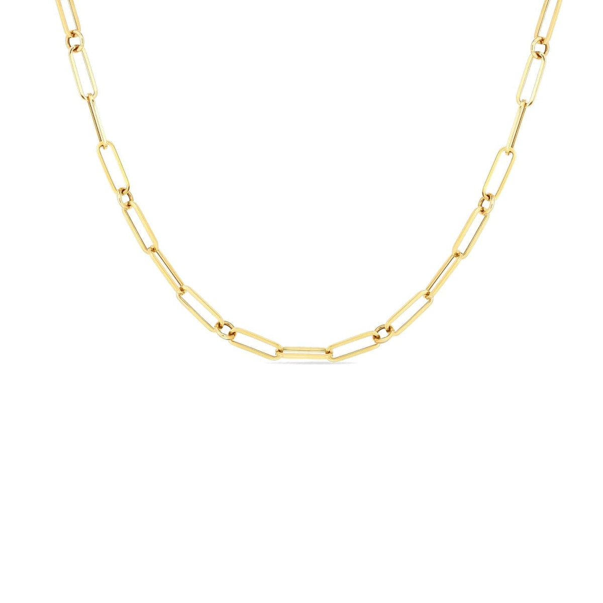 Roberto Coin Jewelry - 18K YELLOW GOLD PAPERCLIP CHAIN | Manfredi Jewels