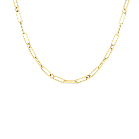18K YELLOW GOLD PAPERCLIP CHAIN