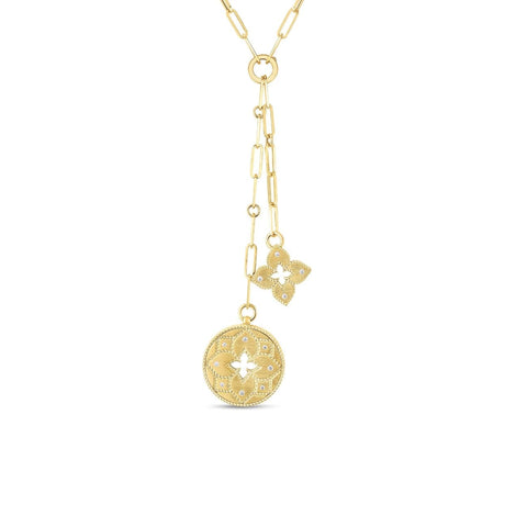 18K YELLOW GOLD VENETIAN PRINCESS DOUBLE MEDALLION