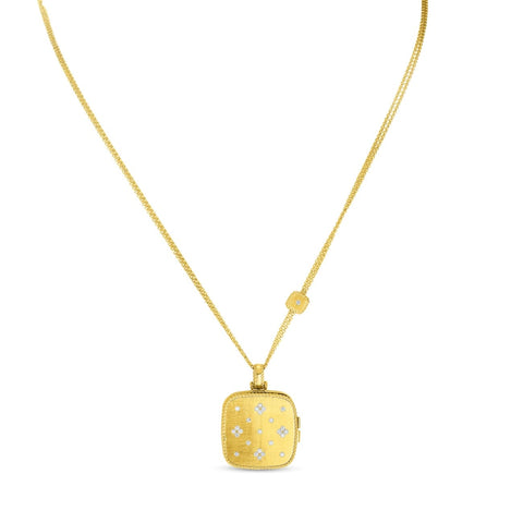 18Kt Gold & Diamond Princess Satin Locket Pendant 7771798Ay34X