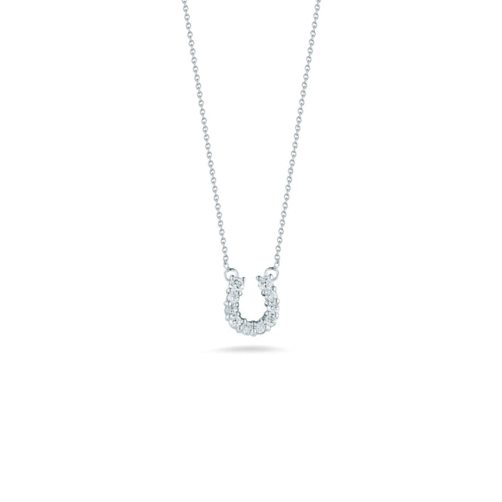 Roberto Coin Jewelry - 18KT GOLD HORSESHOE PENDANT WITH DIAMONDS | Manfredi Jewels